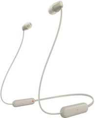 Sony WI-C100 In-ear Bluetooth Handsfree Ακουστικά Μπεζ