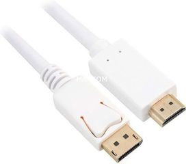 Sharkoon Cable DisplayPort male - HDMI male 4K 60Hz 3m Λευκό (MX-1847830)