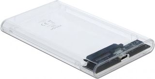 DeLock Θήκη για Σκληρό Δίσκο 2.5" SATA III, USB3.1, Διάφανο, (42617)