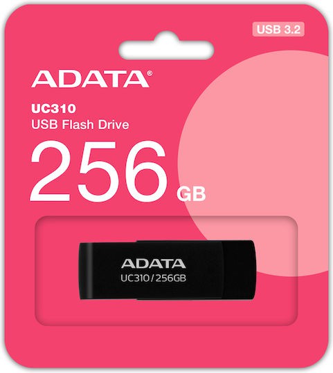 Adata UC310 256GB USB 3.2 Stick Μαύρο