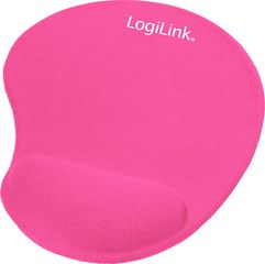 LogiLink GEL Mouse Pad 230mm με Στήριγμα καρπού Ροζ