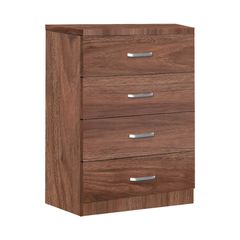 Συρταριέρα Killian pakoworld με 4 συρτάρια καρυδί 80x40x80εκ