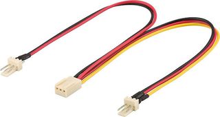 Goobay 3-Pin Fan - 2x 3-Pin Fan Cable 0.22m Πολύχρωμο (93880)