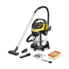 Karcher WD 7 Control P S 30/6/35/T Σκούπα Υγρών / Στερεών 1400W με Ανοξείδωτο Κάδο 30lt