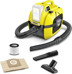 Karcher WD 1 Compact Επαναφορτιζόμενη Σκούπα Υγρών / Στερεών Χωρίς Φορτιστή και Μπαταρία με Πλαστικό Κάδο 7lt