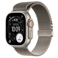 Apple Watch Ultra 3 Titanium 49mm Αδιάβροχο με eSIM και Παλμογράφο (Natural Titanium Case with Natural Titanium Milanese