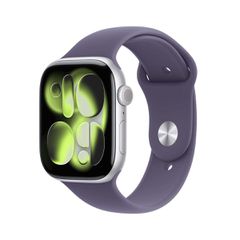 Apple Watch Series 11 Cellular Aluminium 42mm Αδιάβροχο με eSIM και Παλμογράφο (Silver Aluminium Case with Purple Fog Sp