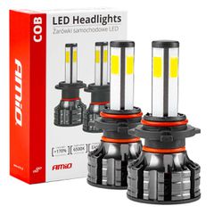 Amio Amio – LED HB3 9005 COB 12/24V 38W 6500K 3800lm Σειρά COB για Ισχυρό Λευκό Φωτισμό & Καθαρή Ορατότητα – 2 Τεμ. (02846/AM)