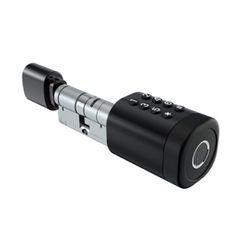 Bluetooth έξυπνος κύλινδρος με ψηφιακό πληκτρολόγιο και δαχτυλικό αποτύπωμα LILIWISE C1 V.A 95 σε μαύρο χρώμα