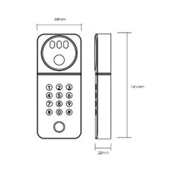 LILIWISE AC01B-CF έξυπνη κλειδαριά με TTLock, WiFi/Bluetooth, αναγνώριση προσώπου, δαχτυλικό αποτύπωμα, PIN, RFID & μηχανικό κλειδί-thumb-2