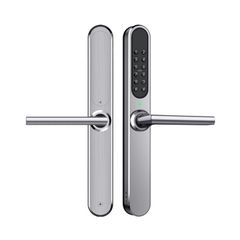 LILIWISE S35A-S ασημί ultra slim κλειδαριά πόρτας Bluetooth με πληκτρολόγιο, κάρτα M1 και TTLock app-thumb-1