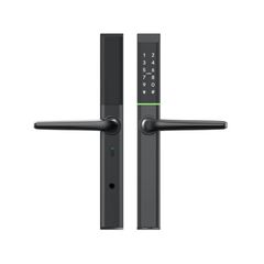 LILIWISE S3A-B μαύρη ultra-slim κλειδαριά πόρτας με Bluetooth, κάρτα M1 (Mifare), κωδικό PIN & κλειδί (IP66)-thumb-1
