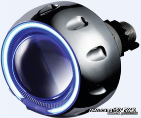 BI XENON PROJECTOR HI LOW AND ANGEL EYES ( LENS LIGHT ) 2.0'' inches ΓΙΑ MOTO.
