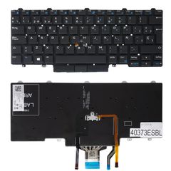 Teclado Español para Portátil - Spanish Laptop Keyboard για Dell Latitude E5450 E7450 E5470 E7470 5480 5490 0D2C6M 094F68 0D19TR 00M14 041MMG 41MMG 000M14 D19TR ES No Frame Backlight Pointer Black ( Κ