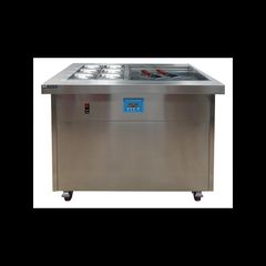 Παγωτομηχανή ICE CREAM ROLL Επιδαπέδια Με 6Gn 75x1,06x90Cm Hurakan - Καινούργια.