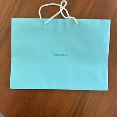 Τσάντα Tiffany & Co. New York Large Teal Paper Shopping Bag Authentic Διάστασεις 39cm x 28cm x 21cm