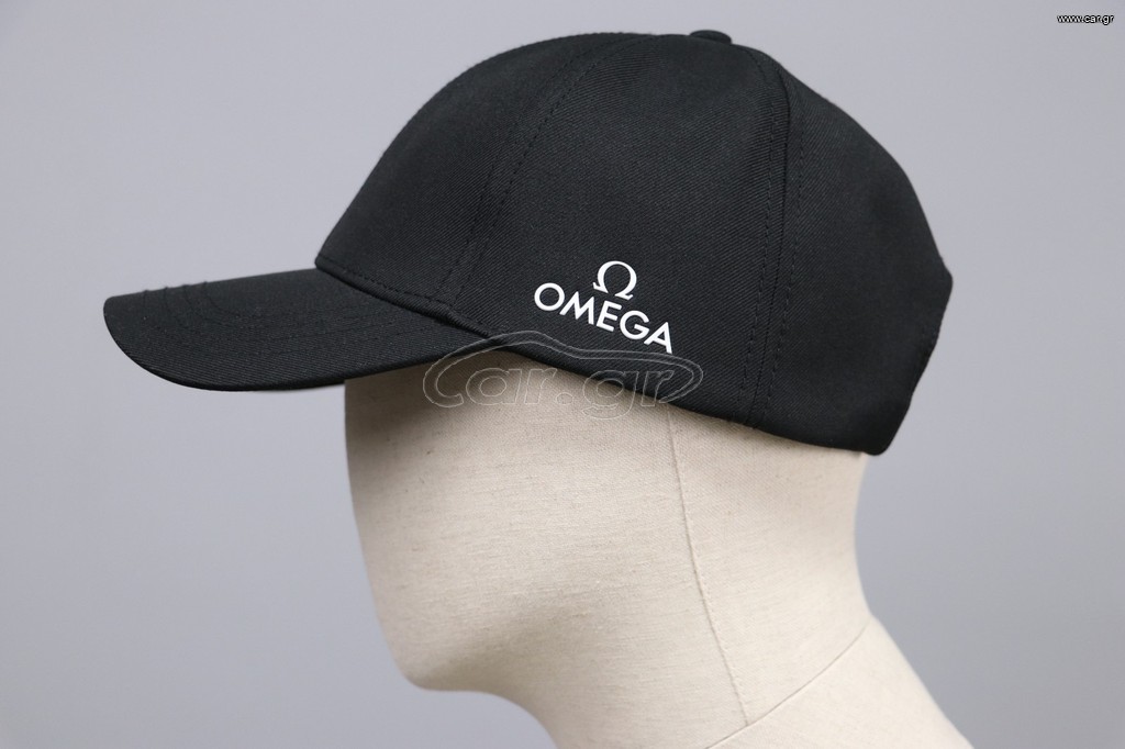 OMEGA Black Baseball Cap Adjustable Embroidered Logo Authentic VIP Hat