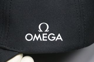 OMEGA Black Baseball Cap Adjustable Embroidered Logo Authentic VIP Hat-thumb-1