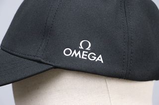 OMEGA Black Baseball Cap Adjustable Embroidered Logo Authentic VIP Hat-thumb-2