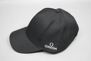 OMEGA Black Baseball Cap Adjustable Embroidered Logo Authentic VIP Hat-thumb-3