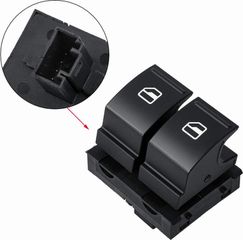 Carro Διακόπτης ΠΑΡΑΘΥΡΟΥ Εμπρός (Διπλός) (4pin) κατάλληλο για VW PASSAT 2011-2015 (362/365) / 2K0959857A - Αριστερό - 1 Τεμ