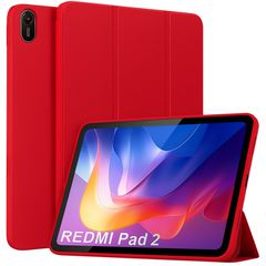 Θήκη iPad Trifold Smart View και πίσω TPU για Xiaomi Redmi Pad 2 - Κόκκινο