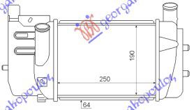 ΨΥΓΕΙΟ INTERCOOLER 1.4 D4D ΠΕΤΡΕΛΑΙΟ (250x190x64)