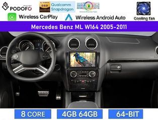 Mercedes Benz ML W164 (2005-2011) Οθόνη 9" Android 15 | 4GB RAM + 64GB ROM | 8-Core Snapdragon | Ασύρματο CarPlay & Ασύρματο Android Auto | GPS | WiFi | DSP | FM/RDS