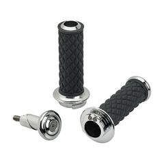 Biltwell Χειρολαβές / Grips μοτοσυκλέτας για Harley Davidson 1" diameter handlebar | Alumicore grips. Chrome