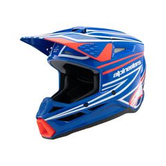 Κράνος Μηχανής Παιδικό Off Road Alpinestars Youth SM3 Wurx Helmet Μπλε-Πορτοκαλί