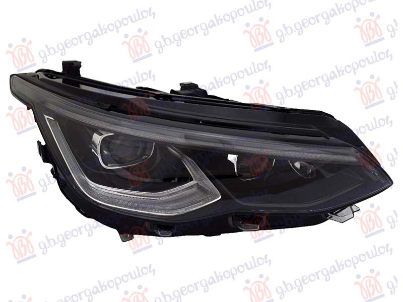 ΦΑΝΟΣ ΕΜΠΡΟΣ FULL LED MATRIX ΜΑΥΡΟ (E) (TYC)