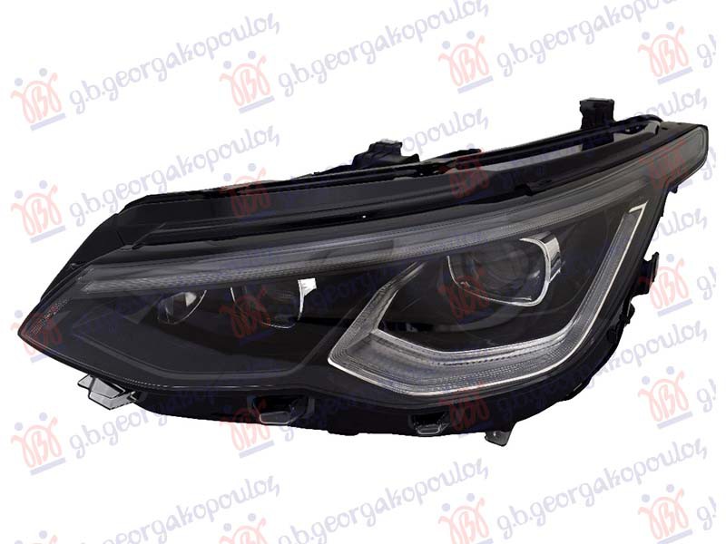ΦΑΝΟΣ ΕΜΠΡΟΣ FULL LED MATRIX ΜΑΥΡΟ (E) (TYC)