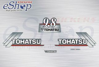 Αυτοκόλλητα σετ για Tohatsu 9,8 Hp  Δίχρονη έκδοση 1996 2004