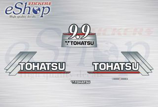 Αυτοκόλλητα σετ για Tohatsu 9,9 Hp  Δίχρονη έκδοση 1996 2004
