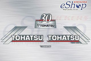 Αυτοκόλλητα σετ για Tohatsu 30 Hp  Δίχρονη έκδοση 1996 2004