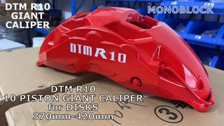 DTM R10. MONOBLOCK ''RED'' 10 ΠΙΣΤΟΝΕΣ ΔΑΓΚΑΝΕΣ CALIPERS / 10pot x RACING PISTONS monoblock for ROTORS 370-380-400-405-420 mm need wheels 19'' plus