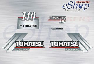 Αυτοκόλλητα σετ για Tohatsu 140 Hp  Δίχρονη έκδοση 1996 2004