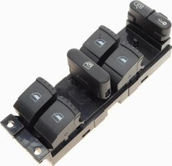 Carro Διακόπτης ΠΑΡΑΘΥΡΟΥ (Τετραπλός) (9pin) (Κοκκινο Φως) κατάλληλο για VW BORA 1998-2005 (1J2/1J6) / 1J4959857B - Αριστερό - 1 Τεμ