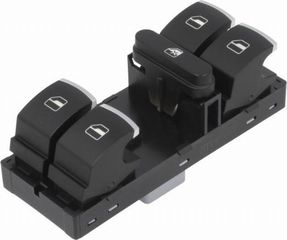 Carro Διακόπτης ΠΑΡΑΘΥΡΟΥ Εμπρός (Τετραπλός) (10pin) (Χρώμιο/Μαύρο) κατάλληλο για VW PASSAT 2011-2015 (362/365) / 5K4959857 - Αριστερό - 1 Τεμ