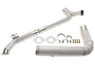 Downpipe Βελτίωσης  +20-30HP ΕΧΤΡΑ Χωρίς καταλυτικό μετατροπέα, 3 τεμαχίων, κατάλληλος για Porsche 718 Boxster/718 Cayman 2.0/2.5l Τύπος 982 +20-30HP Βελτίωσης