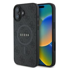 Guess Back Cover Δερματίνης / Δερμάτινο για iPhone 16 Plus - Μαύρο