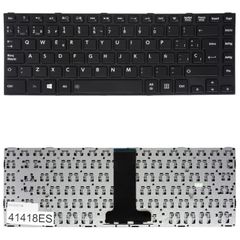 Teclado Español para Portátil - Spanish Laptop Keyboard για Toshiba Satellite C40-B C40D-B C40T-B H0000069480 0KN0-VP1US12 MP-13R33US-528 0KN0-VP1LA13 NSK-V60SU 9Z.NBESU.01E ES Black ( Κωδ.41418ES )
