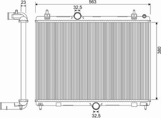 Carro Ψυγείο (BRAZED) 1.6 THP-VTIΒενζίνηΙΝΗ - 1.6 HDi -2.0 HDi/BLUEHDi Πετρέλαιο Μηχανικό  (380x560) κατάλληλο για PEUGEOT 508 I 2015-2018 (8D) / 133396 - 1 Τεμ