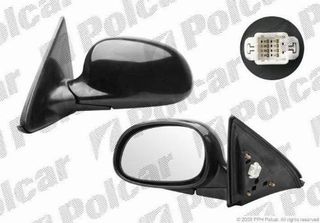 Carro ΚαθρέφτηΣ ΗΛΕΚΤΡΙΚΟΣ (CONVEX GLASS) κατάλληλο για HONDA CIVIC Hatchback 1992-1996 (EG/EH/EJ) / 76250-SR3-G11 - Αριστερό - 1 Τεμ