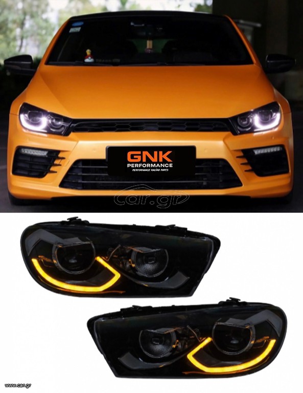 ΦΑΝΑΡΙΑ ΕΜΠΡΟΣ Full LED Headlights VW Scirocco Hatchback 137 (2008-2014) Dynamic Sequential Turning Light