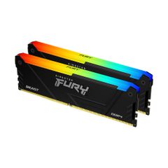 Kingston Fury Beast 16GB DDR4 RAM με 2 Modules (2x8GB) και Ταχύτητα 3600 για Desktop (KF436C17BB2AK2/16)