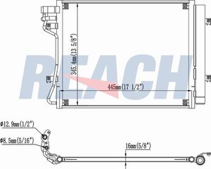 Carro Ψυγείο A/C 1.6 CRDi (435x350x16) κατάλληλο για KIA CERATO 2004-2009 (LD) / 97606-2F700 - 1 Τεμ