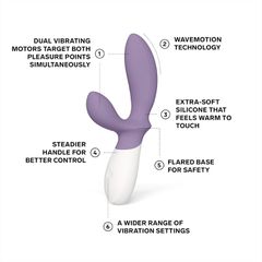 Lelo Loki Wave 2 Prostate Massager - Purple-thumb-1