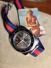 Vintage 70s YEMA diver watch exotic dial