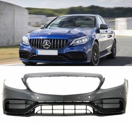 Μπροστινός Προφυλακτήρας Για Mercedes-Benz C-Class W205 S205 A205 C205 Limousine T-Model Coupe Cabriolet 14-21 Amg C63s Facelift Look